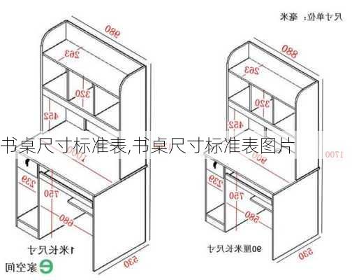 书桌尺寸标准表,书桌尺寸标准表图片