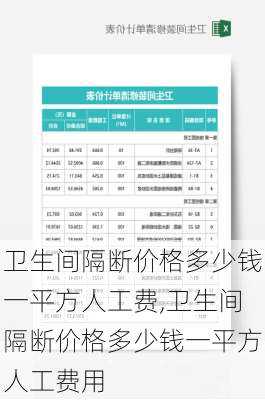 卫生间隔断价格多少钱一平方人工费,卫生间隔断价格多少钱一平方人工费用