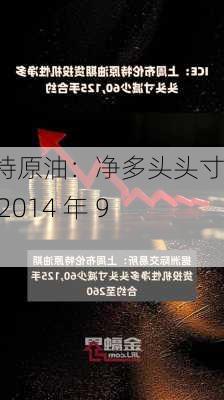 布伦特原油：净多头头寸降至 2014 年 9 月来
