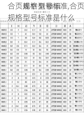 合页规格型号标准,合页规格型号标准是什么