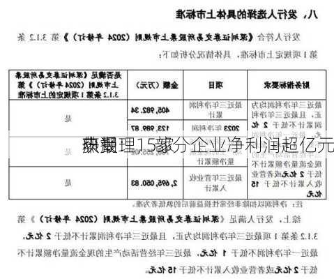 
申报
热潮：15家
获受理，部分企业净利润超亿元