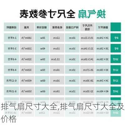 排气扇尺寸大全,排气扇尺寸大全及价格