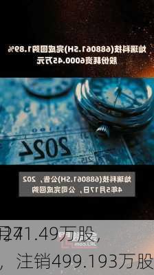 
控股：6月7
英国回购241.49万股，
回购350万股，注销499.193万股