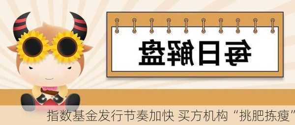 指数基金发行节奏加快 买方机构“挑肥拣瘦”