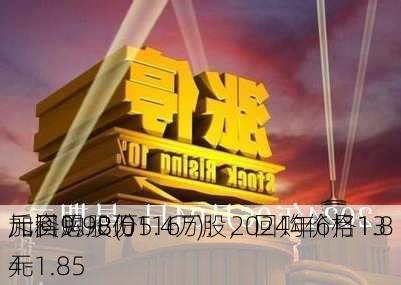 加科思-B(01167)：2024年6月13
斥资9.98万
元回购股份5.4万股，回购价格1.84-1.85
元