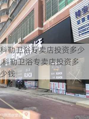 科勒卫浴专卖店投资多少,科勒卫浴专卖店投资多少钱