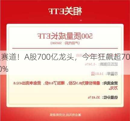 又见超级赛道！A股700亿龙头，今年狂飙超70%！多家
暴涨逾50%