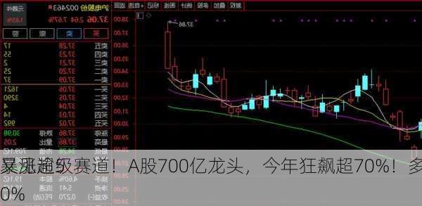 又见超级赛道！A股700亿龙头，今年狂飙超70%！多家
暴涨逾50%