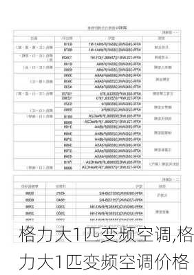 格力大1匹变频空调,格力大1匹变频空调价格