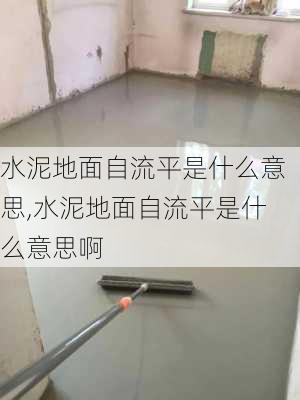 水泥地面自流平是什么意思,水泥地面自流平是什么意思啊