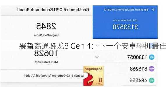 展望高通骁龙8 Gen 4：下一个安卓手机最佳
平台？