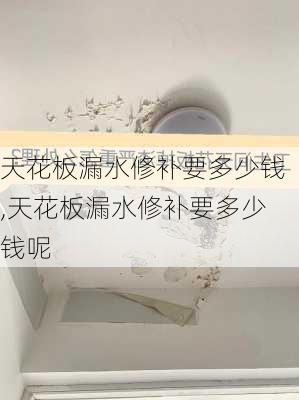 天花板漏水修补要多少钱,天花板漏水修补要多少钱呢