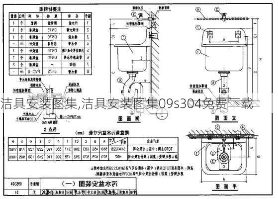 洁具安装图集,洁具安装图集09s304免费下载