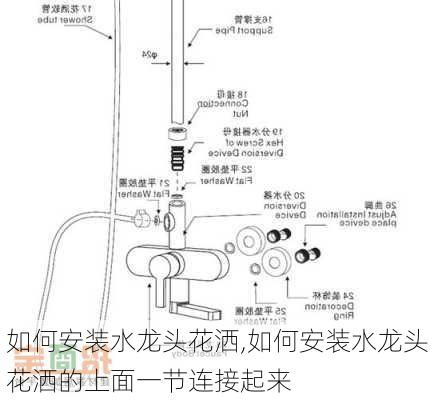 如何安装水龙头花洒,如何安装水龙头花洒的上面一节连接起来