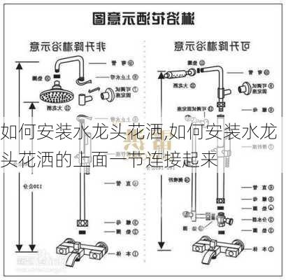 如何安装水龙头花洒,如何安装水龙头花洒的上面一节连接起来