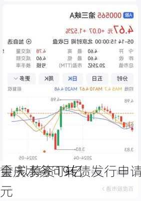 重庆水务可转债发行申请
会 拟募资19亿元