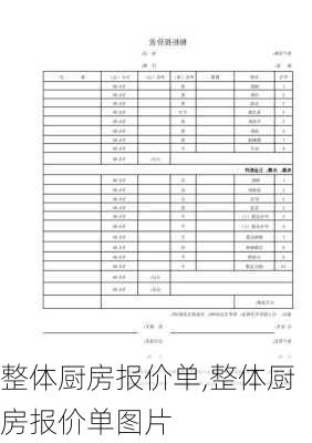 整体厨房报价单,整体厨房报价单图片