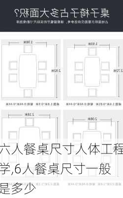 六人餐桌尺寸人体工程学,6人餐桌尺寸一般是多少