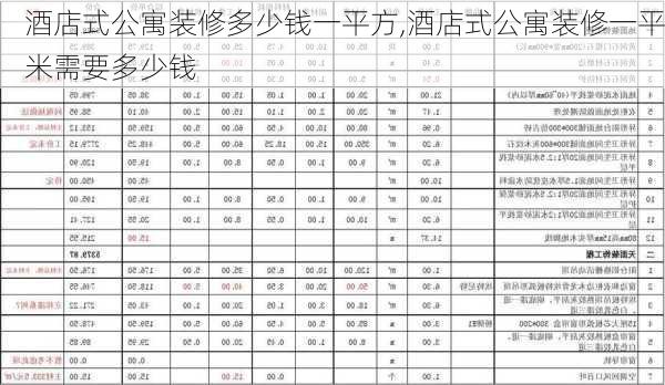 酒店式公寓装修多少钱一平方,酒店式公寓装修一平米需要多少钱