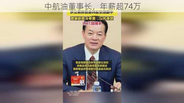 中航油董事长，年薪超74万