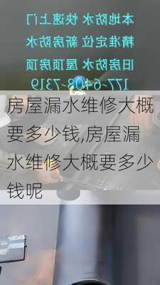 房屋漏水维修大概要多少钱,房屋漏水维修大概要多少钱呢