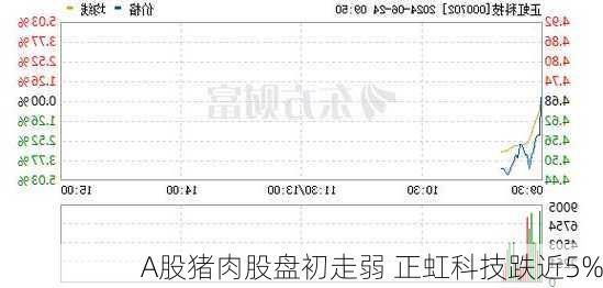 A股猪肉股盘初走弱 正虹科技跌近5%