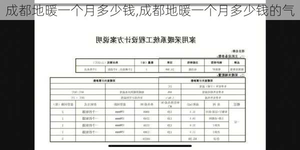 成都地暖一个月多少钱,成都地暖一个月多少钱的气