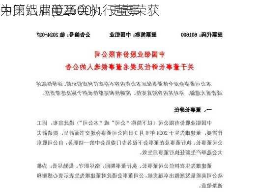 中国铝业(02600)：史志荣获
为第八届董事会执行董事