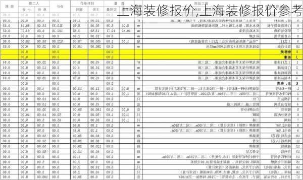 上海装修报价,上海装修报价参考