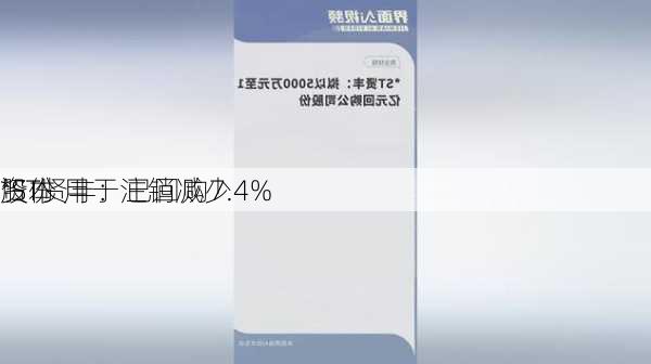 *ST贤丰：已回购7.4%
股份 用于注销减少
资本