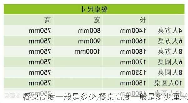 餐桌高度一般是多少,餐桌高度一般是多少厘米