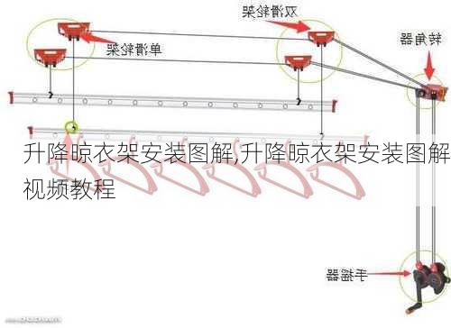 升降晾衣架安装图解,升降晾衣架安装图解视频教程