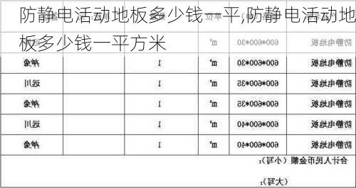 防静电活动地板多少钱一平,防静电活动地板多少钱一平方米