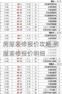 房屋装修报价攻略,房屋装修报价明细