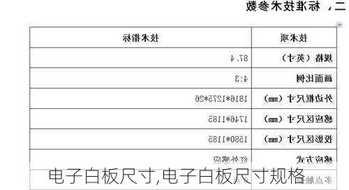 电子白板尺寸,电子白板尺寸规格