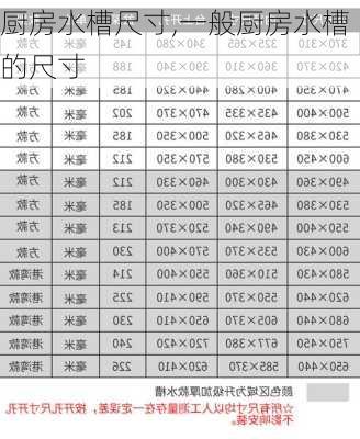 厨房水槽尺寸,一般厨房水槽的尺寸