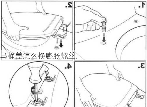 马桶盖怎么换膨胀螺丝,