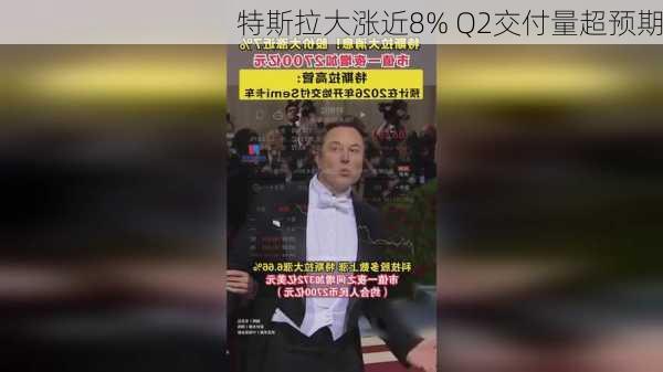 特斯拉大涨近8% Q2交付量超预期