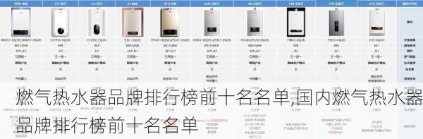 燃气热水器品牌排行榜前十名名单,国内燃气热水器品牌排行榜前十名名单