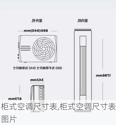 柜式空调尺寸表,柜式空调尺寸表图片