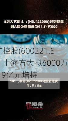 海航控股(600221.SH)：上海方大拟6000万-1.19亿元增持
A股