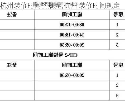 杭州装修时间的规定,杭州 装修时间规定