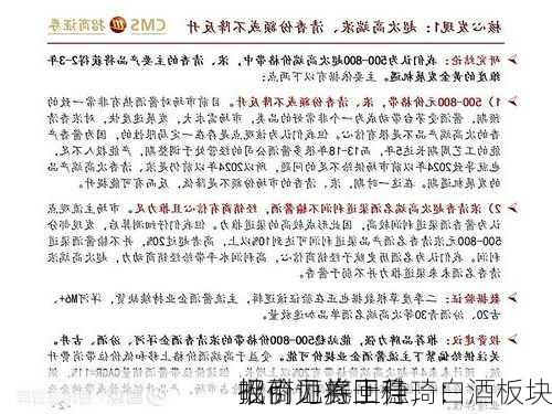 招商证券于佳琦：
批价见底回稳，白酒板块
吸引力将上升