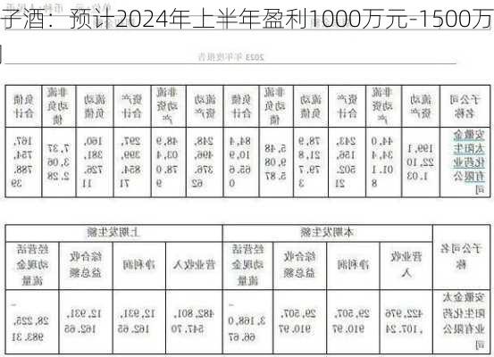 金种子酒：预计2024年上半年盈利1000万元-1500万元 同
扭亏