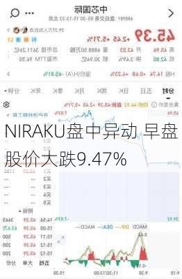 NIRAKU盘中异动 早盘股价大跌9.47%