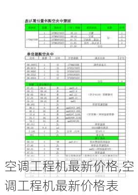 空调工程机最新价格,空调工程机最新价格表