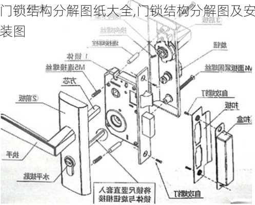 门锁结构分解图纸大全,门锁结构分解图及安装图