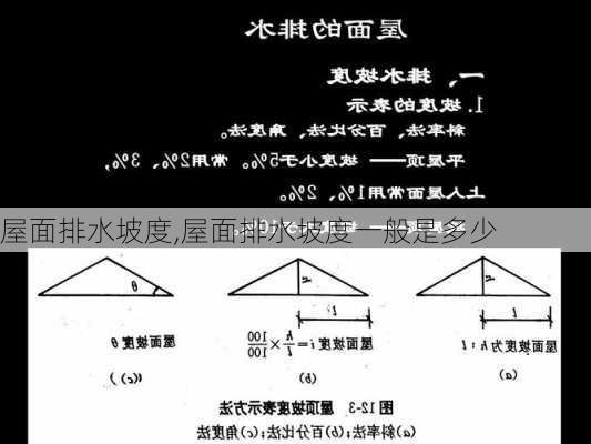 屋面排水坡度,屋面排水坡度一般是多少