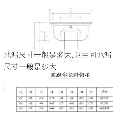 地漏尺寸一般是多大,卫生间地漏尺寸一般是多大