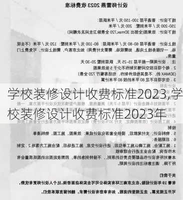 学校装修设计收费标准2023,学校装修设计收费标准2023年